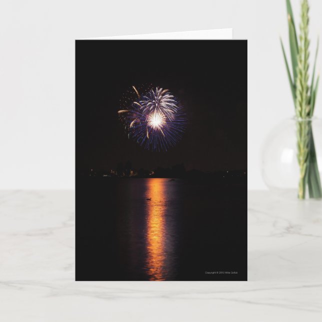 Carte de voeux Blank Personnalisable Fireworks 12 (Devant)