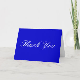 Carte de voeux bleu Merci blanc