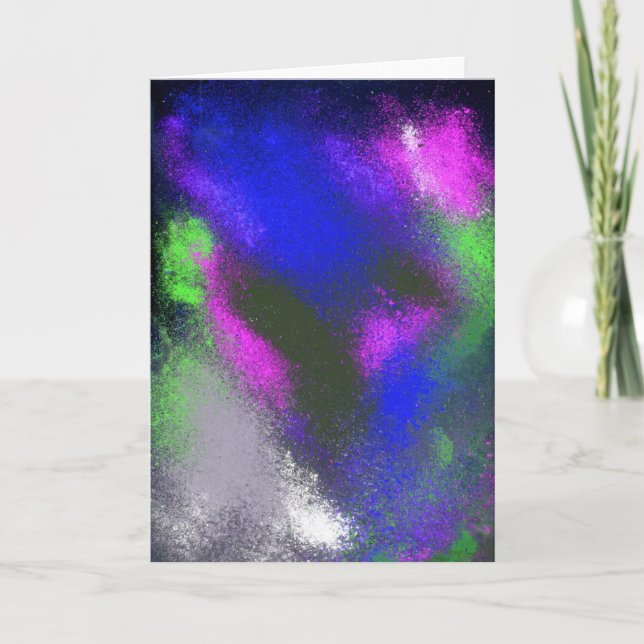 Carte de voeux bleue Clusters (Devant)