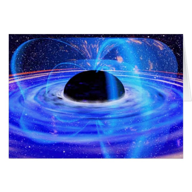 Carte de voeux Blue Black Hole de la NASA (Devant horizontal)