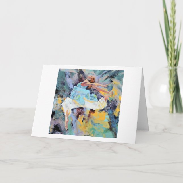 Carte de voeux Blue Dancer "Trust" (Devant)