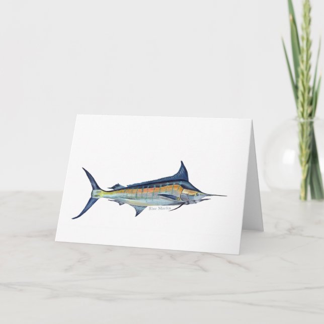 Carte de voeux Blue Marlin (Devant)
