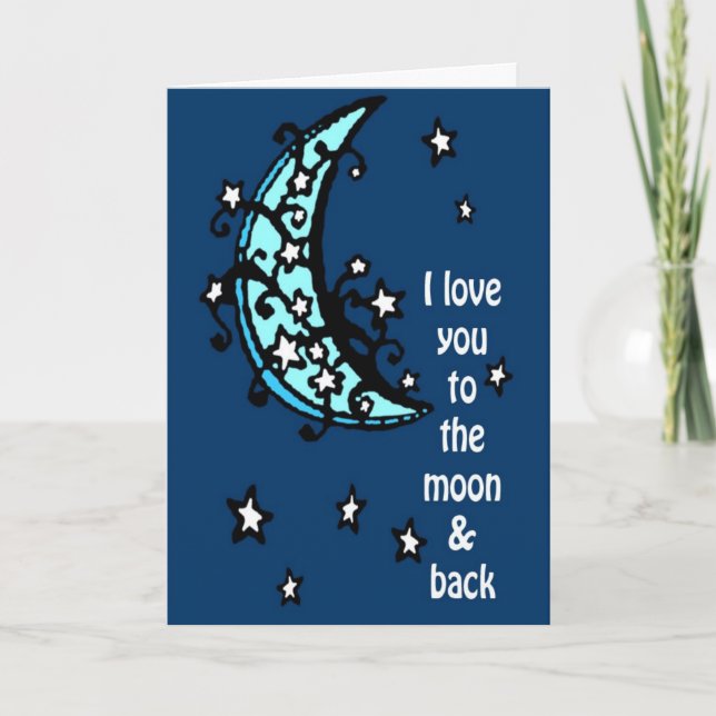 Carte de voeux Blue Moon (Devant)