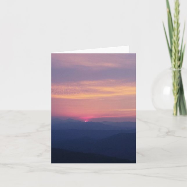 Carte de voeux Blue Ridge Mountain Sunrise (Devant)