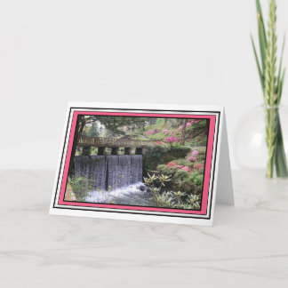 Carte de voeux Bodnant Gardens Waterfall