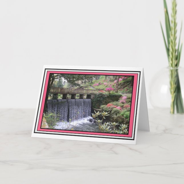 Carte de voeux Bodnant Gardens Waterfall (Devant)
