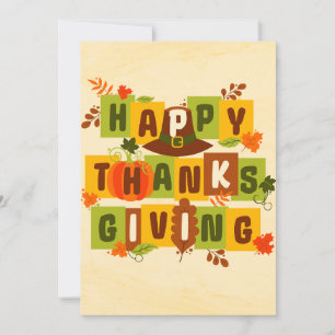 Carte de voeux bon thanksgiving