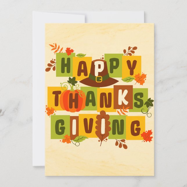 Carte de voeux bon thanksgiving (Devant)
