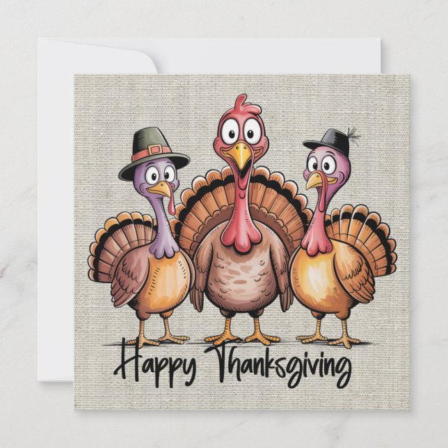 Carte de voeux bon thanksgiving (Devant)