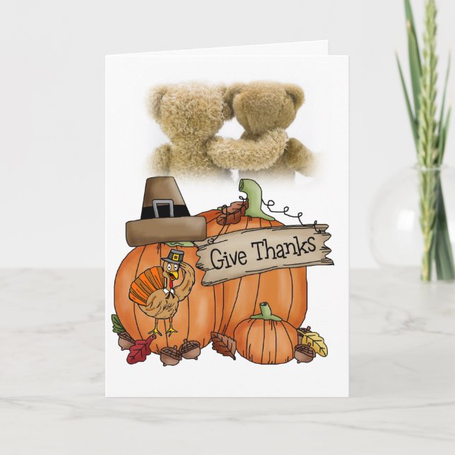 Carte de voeux bon thanksgiving jour (Devant)
