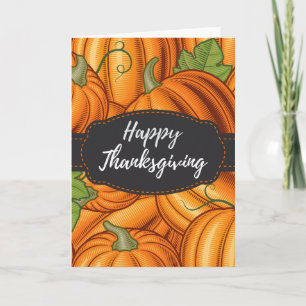 Carte de voeux Bon thanksgiving moderne classique