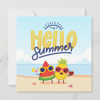 Carte de vœux Bonjour l'été Jours de plage