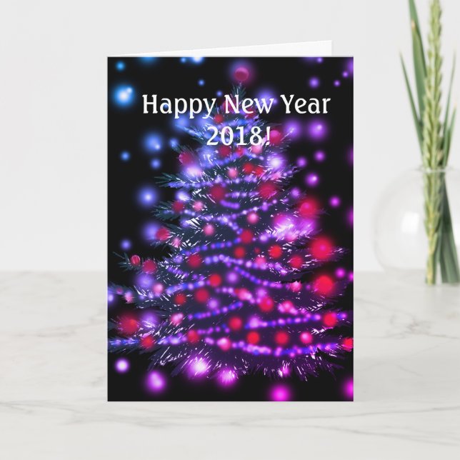 Carte de voeux Bonne année 2018 (Devant)