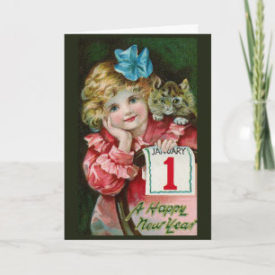 Carte de voeux "Bonne Fille du Nouvel An"