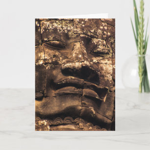 Carte de vœux Bouddha Totem Angkor Wat