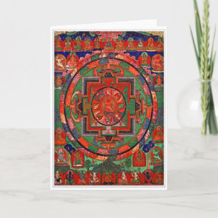 Carte de voeux bouddhiste Tantric de mandala