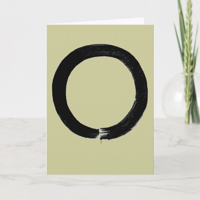 Carte de voeux Bouddhiste Zen Enso (Devant)