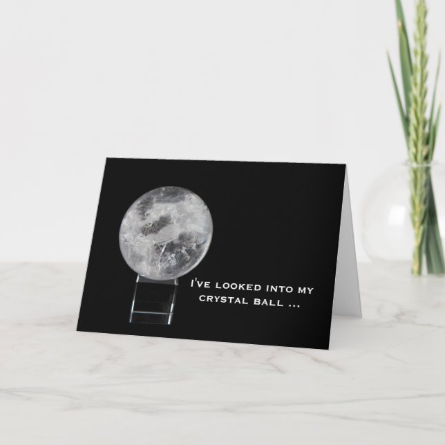 Carte de voeux : Boule de cristal (Devant)
