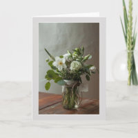 Carte de vœux - Bouquet dans un pot