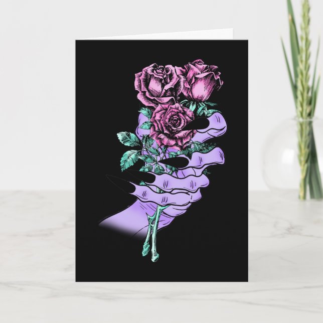 Carte de vœux Bouquet gothique (vierge) (Devant)