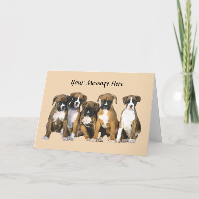 Carte de voeux Boxer (Devant)