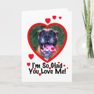 Carte de voeux Boxer Chien Valentine