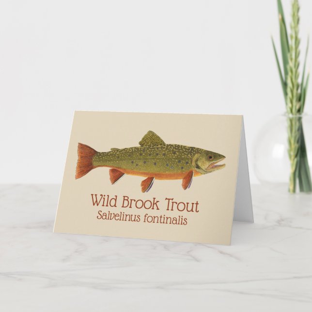 Carte de voeux Brook Truite (Devant)