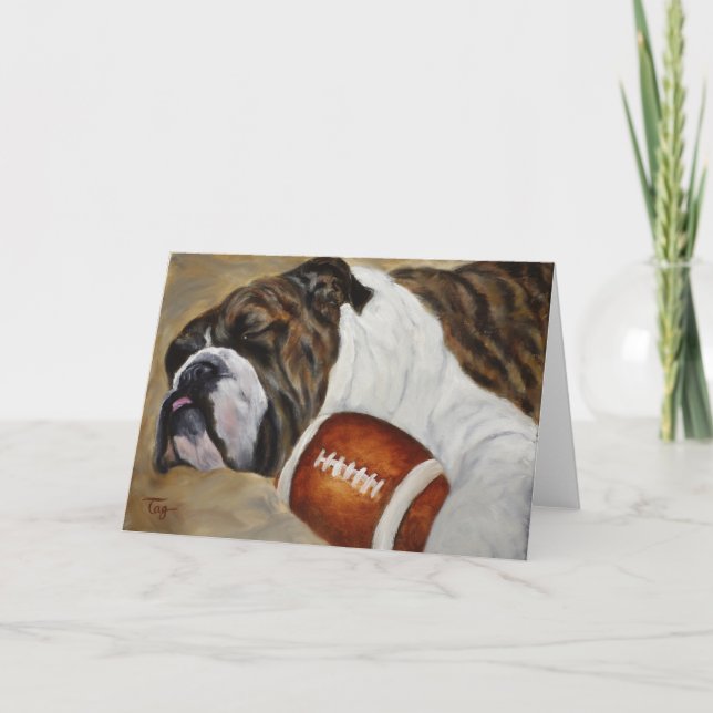 Carte de voeux Bulldog (Devant)