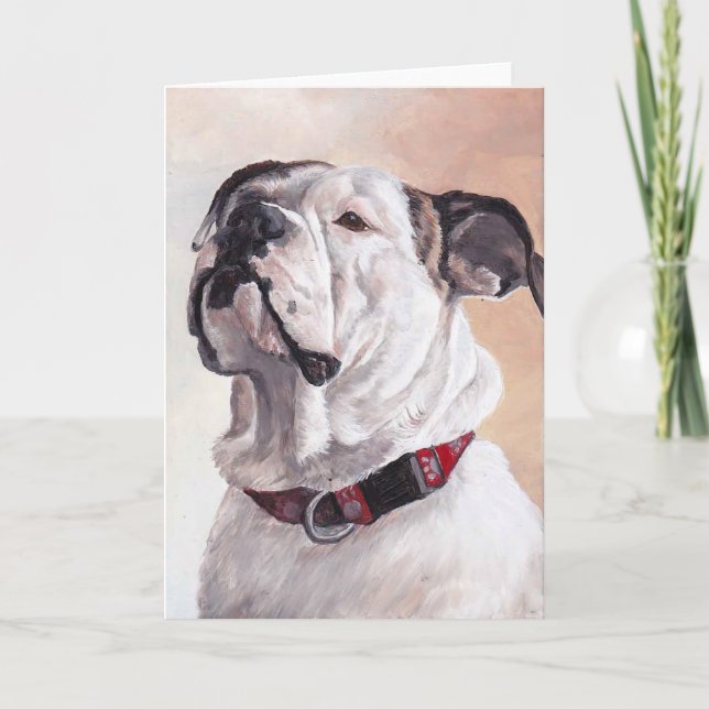 Carte de voeux Bulldog Chien Art (Devant)