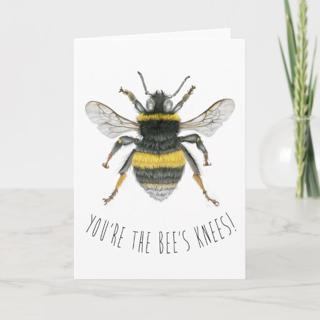 Carte de voeux Bumble Bee - Vous êtes les genoux d (Devant)