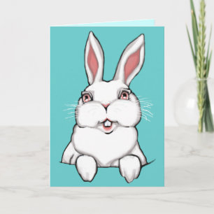 Carte de voeux Bunny de Pâques personnalisée ou bl