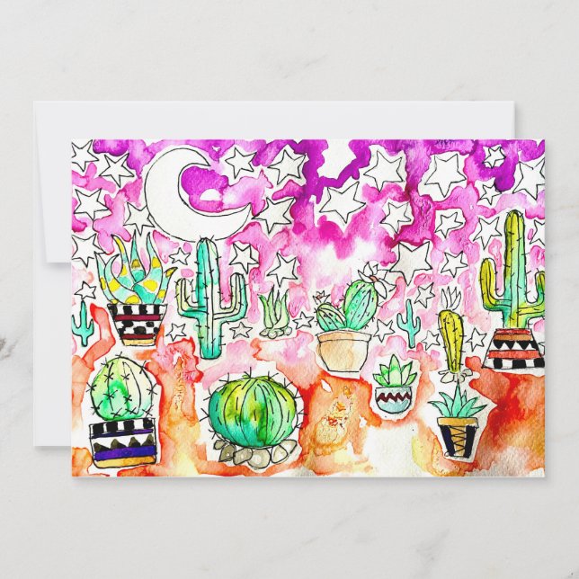 Carte de voeux Cactus (Devant)