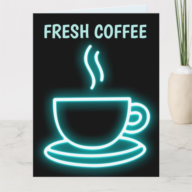 Carte de vœux CADEAU CAFÉ POUR PENSER À VOUS  (Devant)