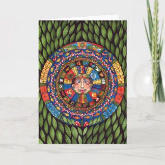 Carte de voeux Calendrier Aztec
