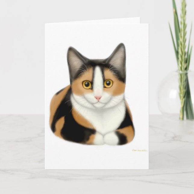 Carte de voeux Calico Cat (Devant)