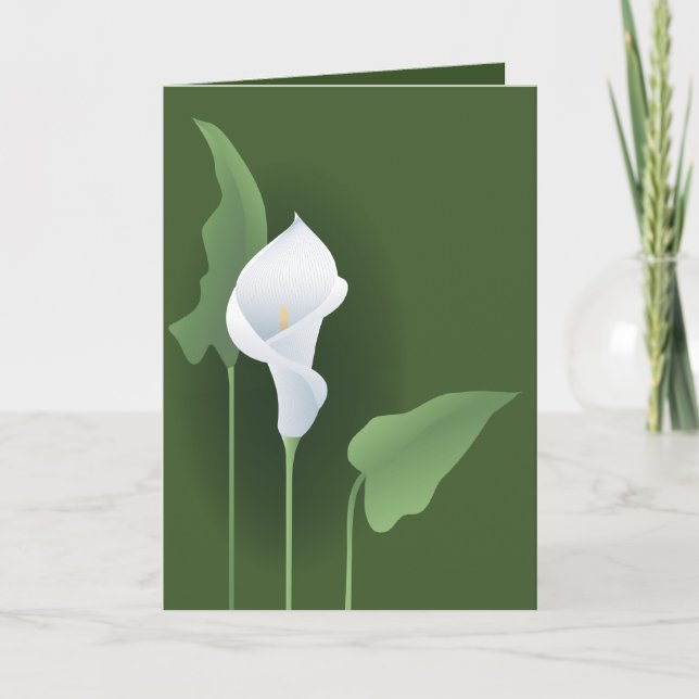 Carte de voeux Calla Lily (Devant)