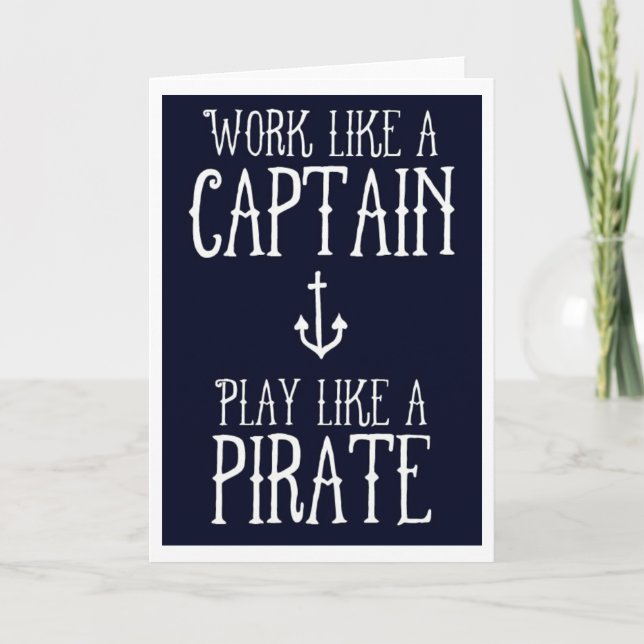 Carte de voeux - Capitaine/Pirate (Devant)