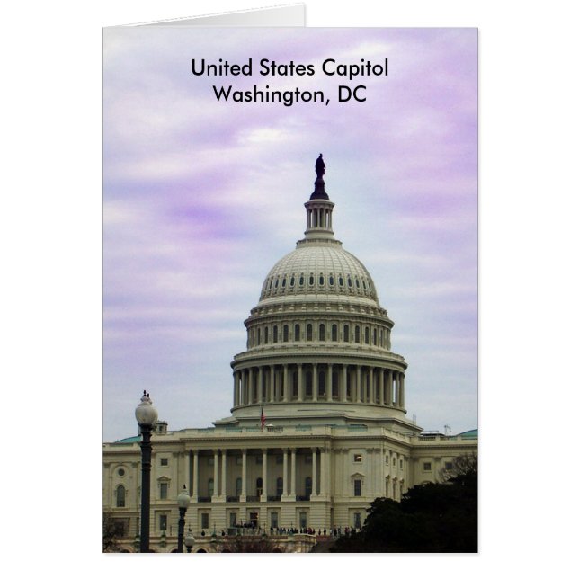 Carte de voeux Capitol Washington DC (Devant)