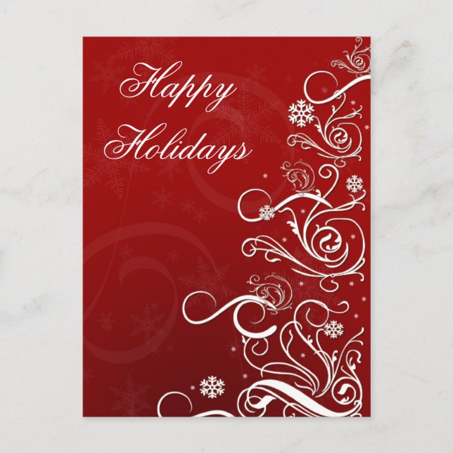 Carte de voeux caporal Arbre de Noël blanc rouge (Devant)