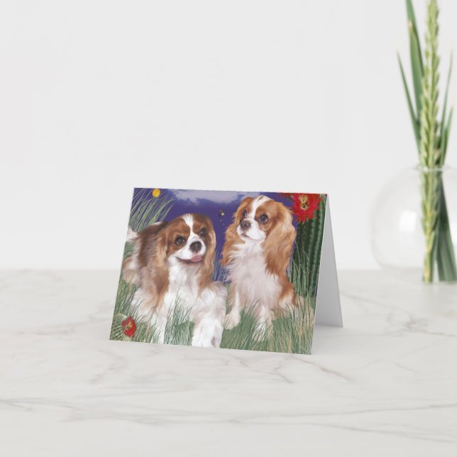 Carte de vœux, carte Cavalier King Charles Spaniel (Devant)