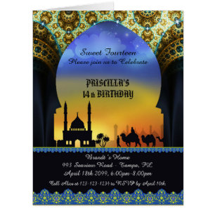 Carte de voeux, carte de mille et une nuits,