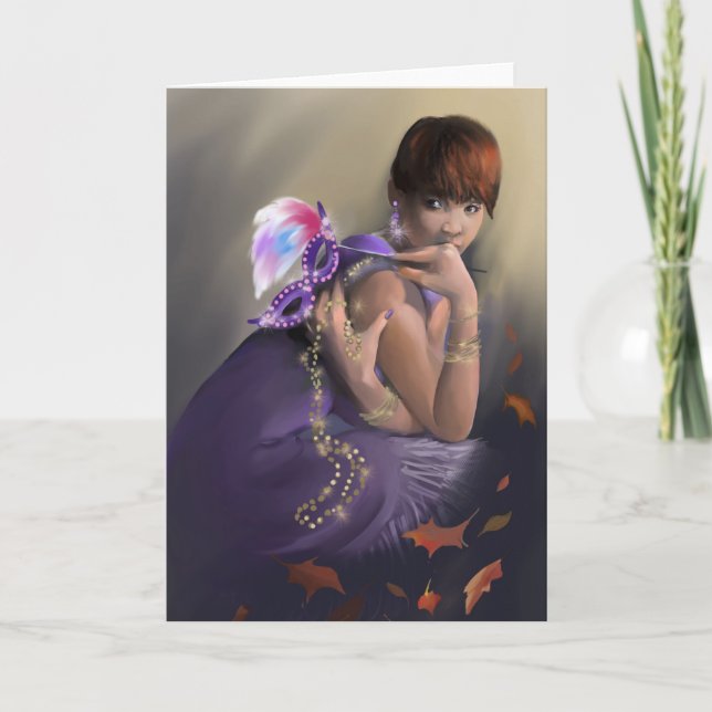 Carte de voeux/carte de note d'automne (Devant)
