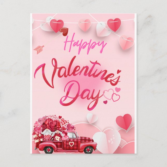 Carte de voeux Cartes Coeur Valentines Rose (Devant)