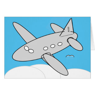Carte de voeux - Cartoon Avion