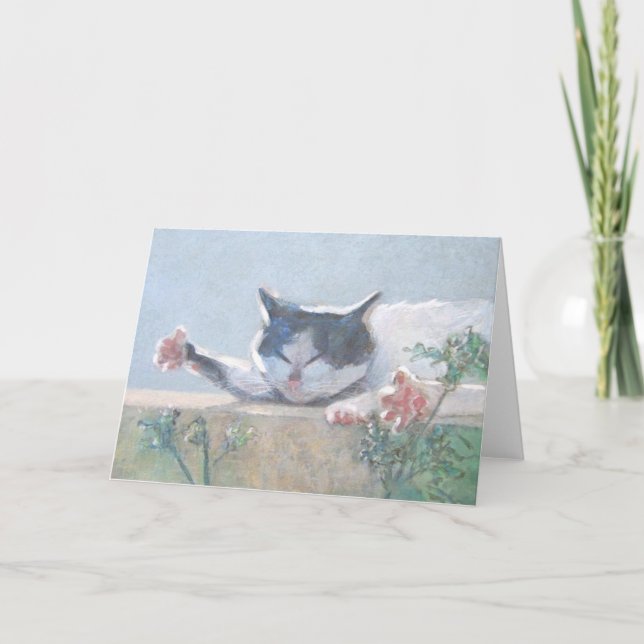 Carte de voeux Cat & Geranium (Devant)