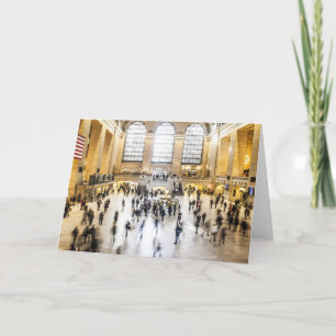 Carte de voeux centrale grande de station