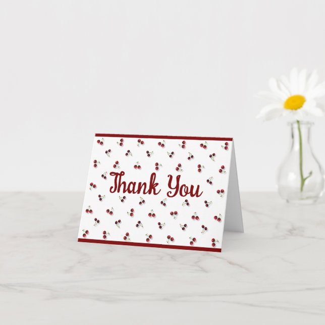 Carte de voeux Cerises (Petite plante)