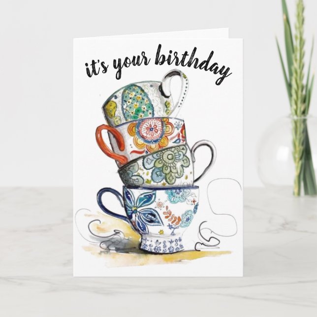 Carte de voeux - c'est votre anniversaire (Devant)
