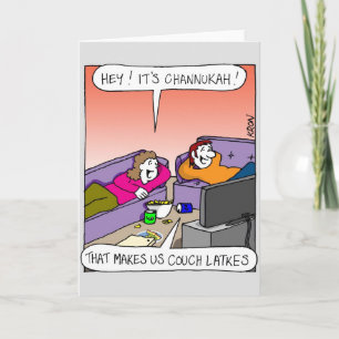 Carte de voeux Channukah - Lattes de canapé