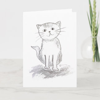 Carte de vœux Chat Heureux